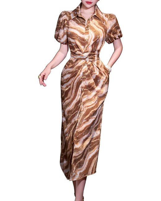 BRC By BURRYCO Brown Shirtdress