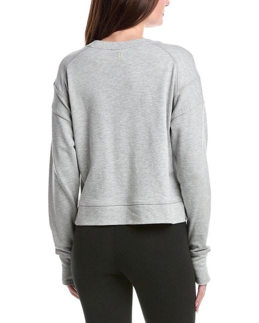 Sweaty Betty Gray After Class Cropped Sweatshirt