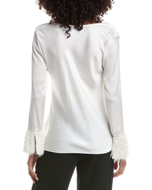 Joseph Ribkoff White Solid Top
