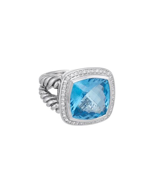 David Yurman Blue Albion 17.35 Ct. Tw. Diamond & Hampton Topaz Ring (Authentic Pre-Owned)