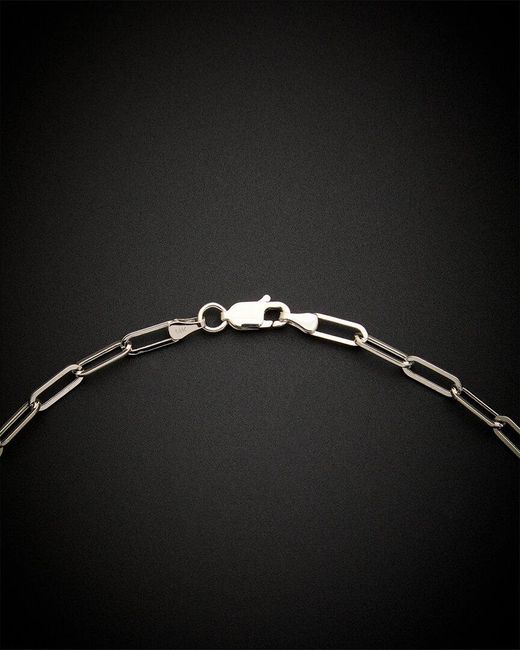 Italian Gold Black 14k Paperclip Chain Necklace