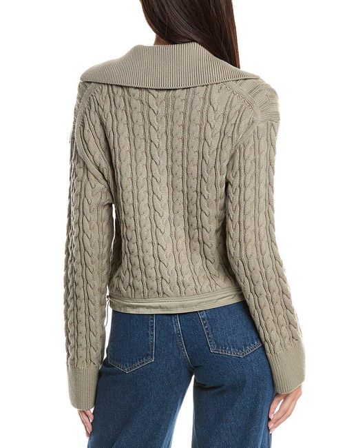 Jonathan Simkhai Blue Lourdes Wool-Blend Pullover