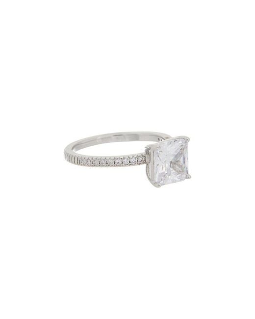 Juvell White 18K Plated Topaz Cz Ring