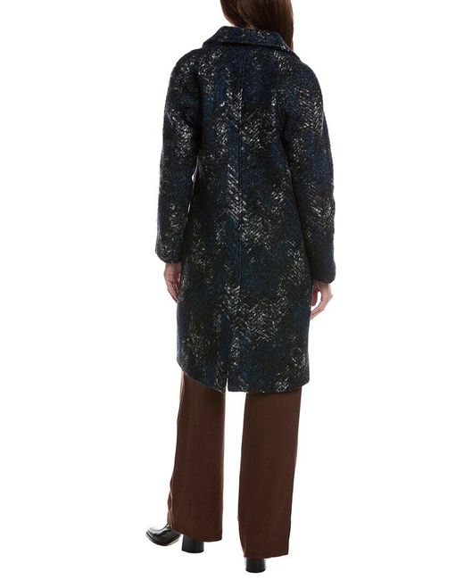 Ellen Tracy Black Balmacaan Coat