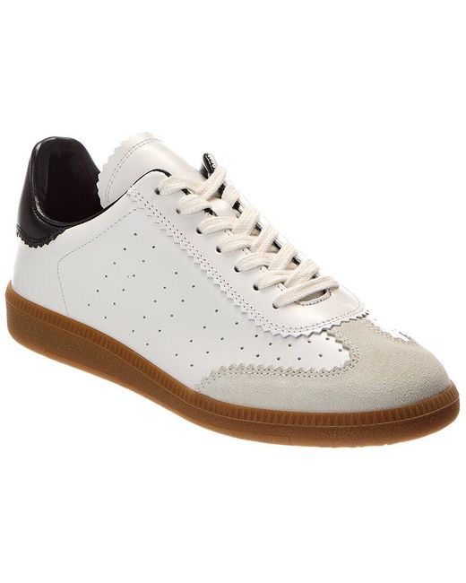 Isabel Marant White Bryce Leather Sneaker