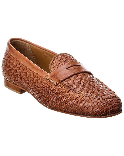 Alfonsi Milano Brown Adele Leather Loafer
