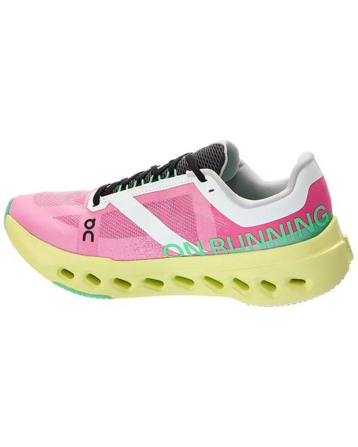 On Shoes Pink Cloudsurfer Next Canvas Sneaker