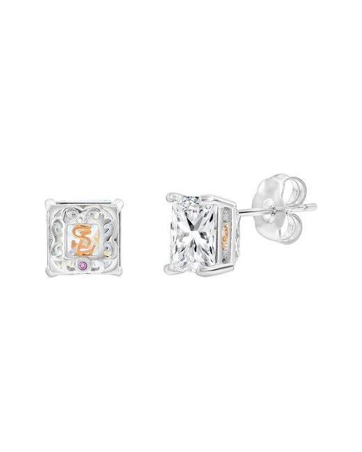 Suzy Levian CZ Jewelry Metallic Suzy Levian Silver Cz Studs