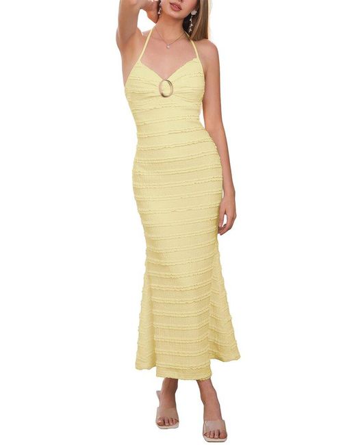 Amanda Royal Yellow Maxi Dress