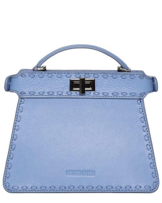 Walter Baker Blue Reed Mini Leather Satchel