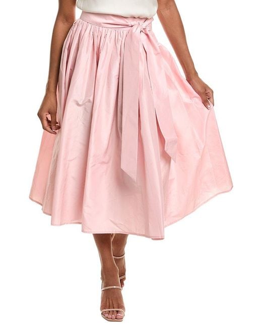 J.McLaughlin Pink Alex Silk Skirt