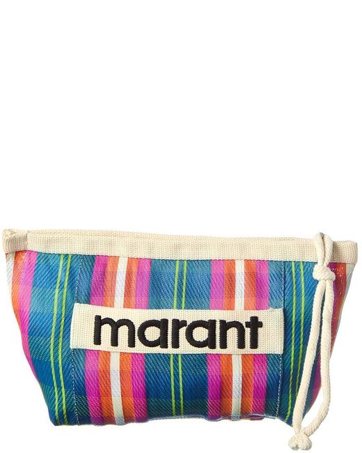 Isabel Marant White Logo Canvas Pouch