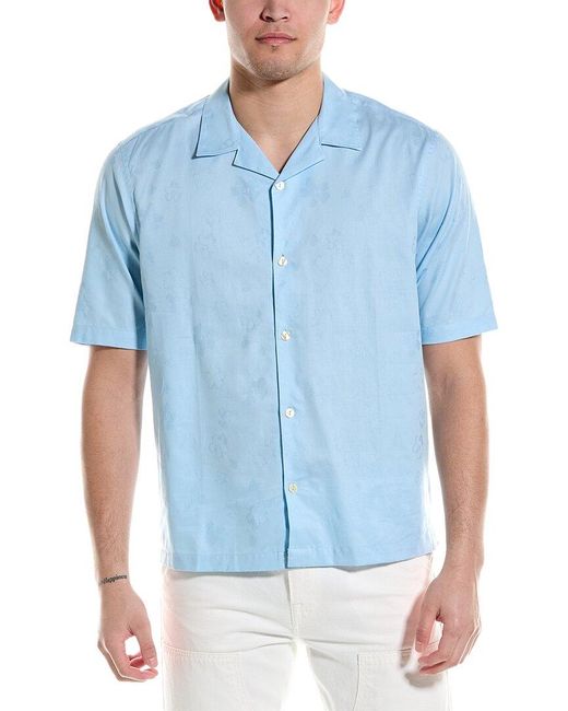 Ted Baker Blue Extent Zebra Print Shirt for men