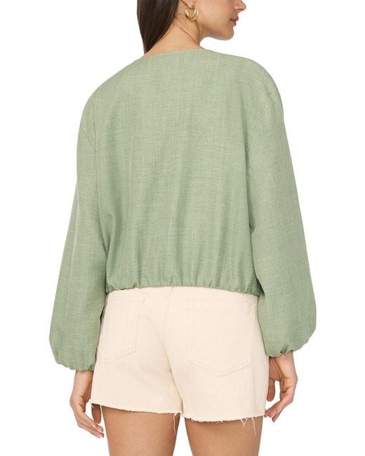 Vince Camuto Green Cropped Bubble Jacket