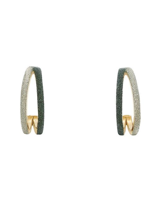 Maitre De Diamant Metallic 18K Sculpted Ombre Metal Hoop Earrings