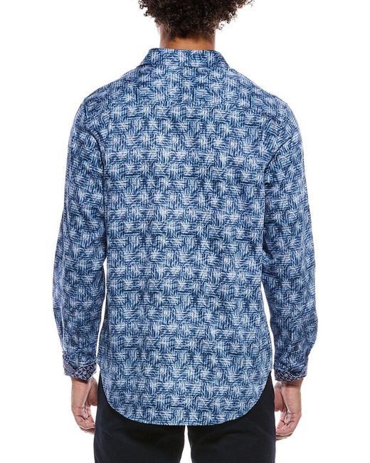 Robert Graham Blue Walrow Woven Shirt for men