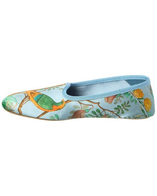 Gucci Blue Satin Slipper
