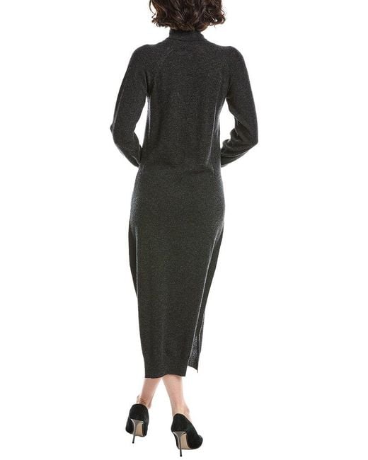 Brodie Cashmere Black Turtleneck Wool & Cashmere-Blend Sweaterdress