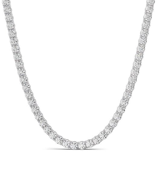 Lab Grown Diamonds Metallic 14K 5.00 Ct. Tw. Lab-Grown Diamond Tennis Necklace