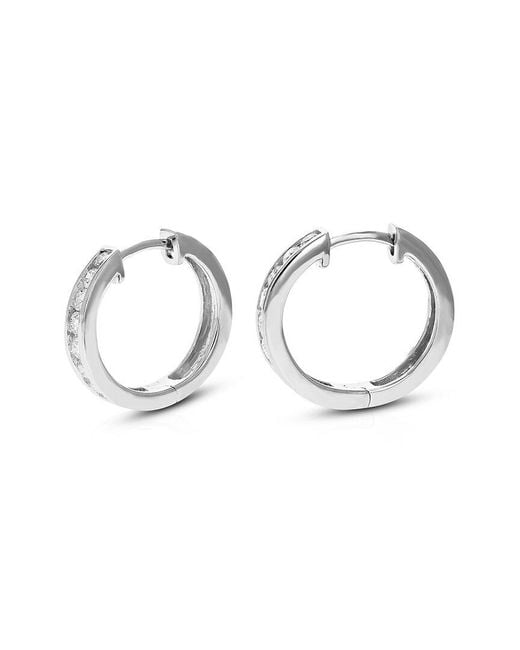 Amairah White 14K 0.75 Ct. Tw. Lab-Grown Diamond Hoops