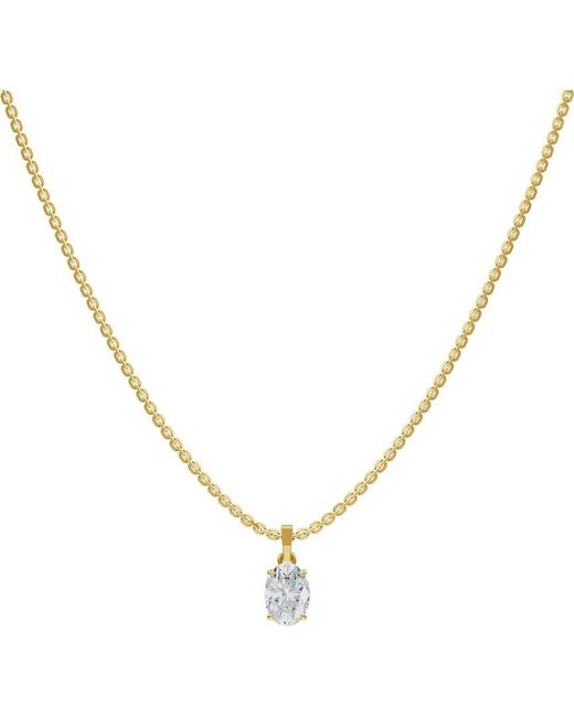 Lab Grown Diamonds Metallic 18K Over 1.00 Ct. Tw. Lab-Grown Diamond Necklace