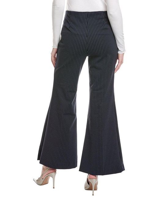 Kenneth Cole Blue Pinstripe Flare Pant
