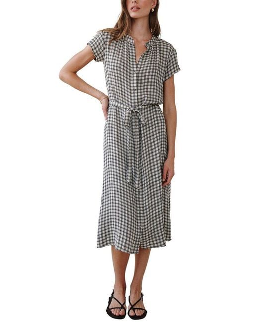 Bella Dahl Gray Maxi Shirt Dress