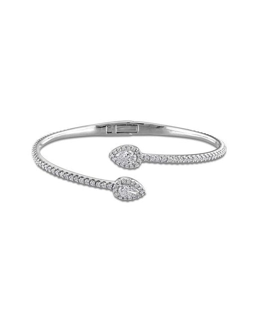 Created Forever White 14K 0.70 Ct. Tw. Lab-Grown Diamond Open Bangle