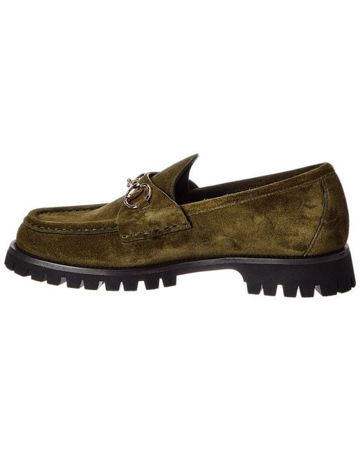 Gucci Brown Horsebit Suede Loafer