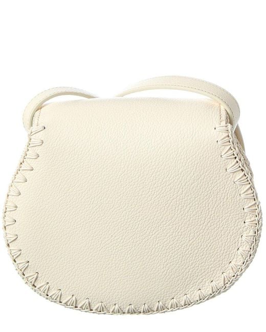 Chloé Natural Marcie Small Crochet & Leather Bag