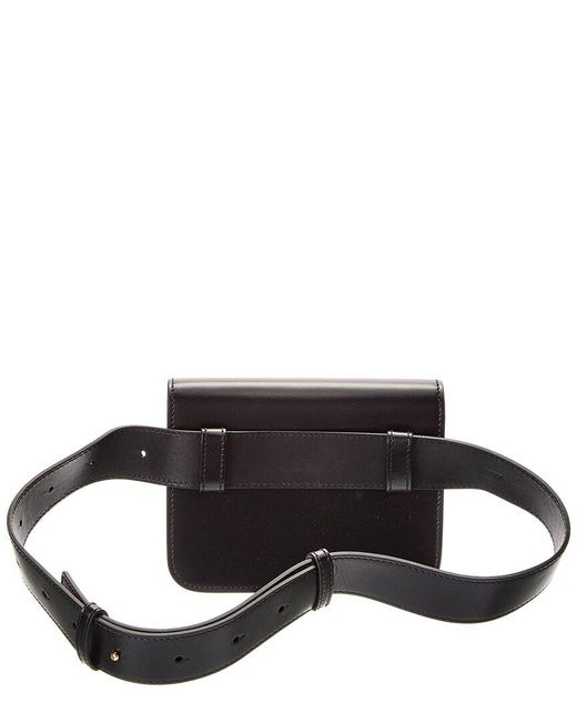 Burberry Black Dnu Tb Leather Belt Bag (Authentic Pre-Owned)