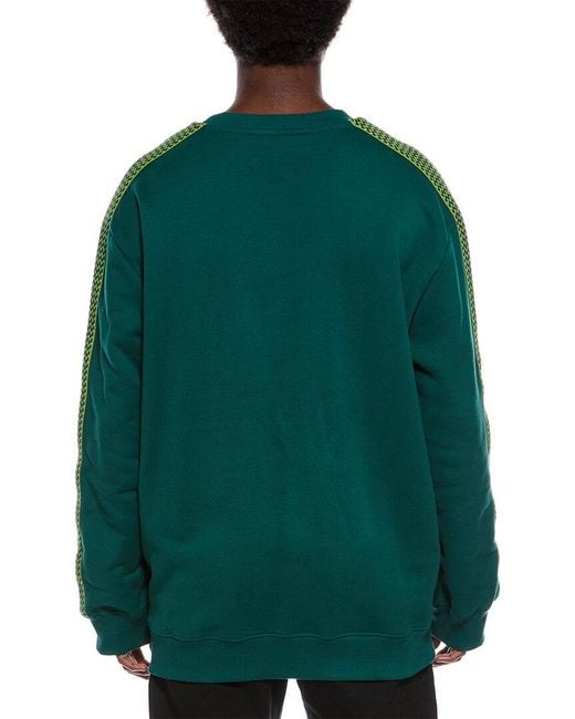 Lanvin Green Oversized Crewneck Sweatshirt for men