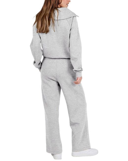 BELLA DESERT Gray 2Pc Sweatshirt & Pant Set