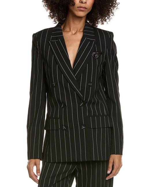 Bardot Black Sloane Pinstripe Blazer