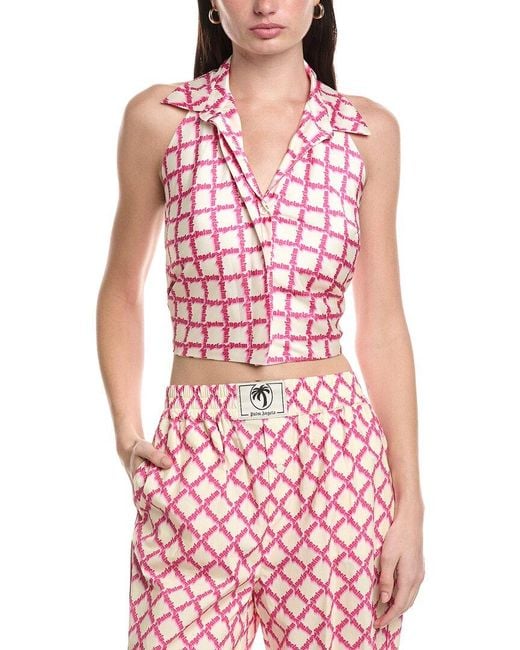 Palm Angels Red Printed Top