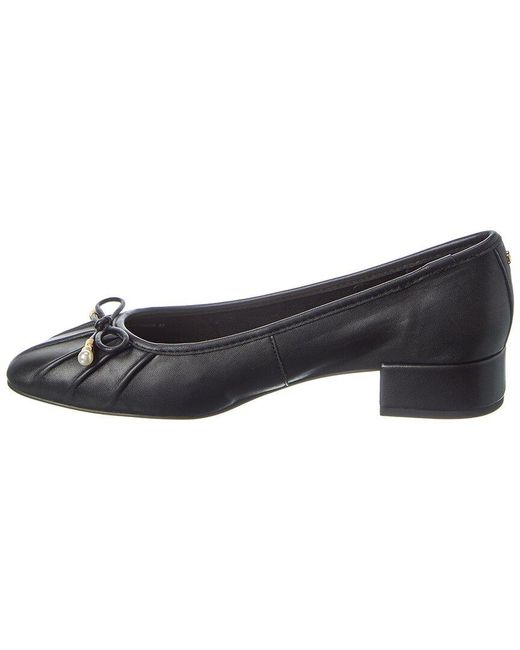 Dune Black Amazing Leather Block Heel
