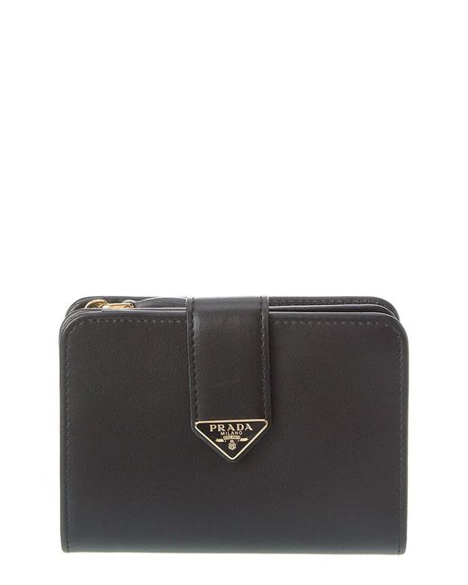 Prada Black Logo Leather Card Case
