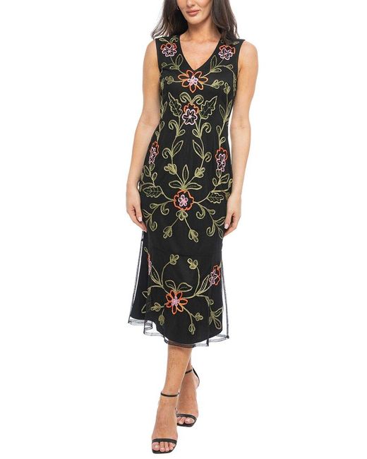 Marina Green Soutache Dress