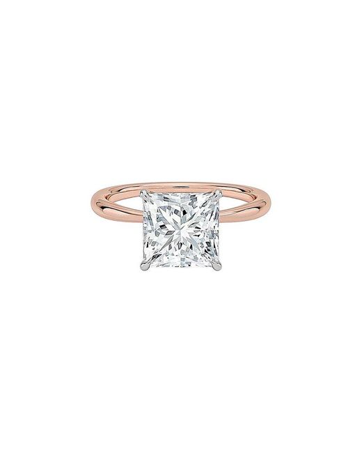 Lab Grown Diamonds White 14K Rose 4.01 Ct. Tw. Lab-Grown Diamond Ring