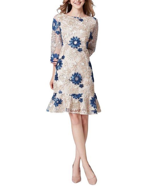 Adele Berto Blue Mini Dress