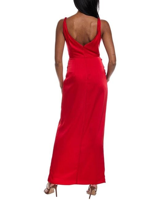 Halston Heritage Red Yvette Gown