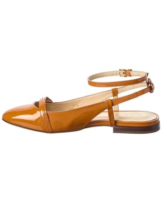 Tod's Metallic Patent Leather Flat