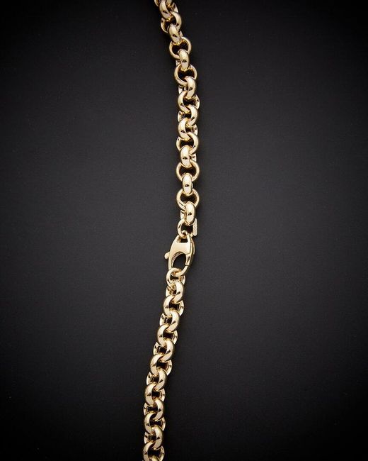 Italian Gold Black 14k Graduated Rolo Necklace