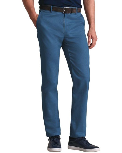Charles Tyrwhitt Blue Ultimate Non-Iron Chino for men