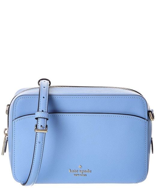 Kate Spade Blue Lauryn Leather Camera Bag