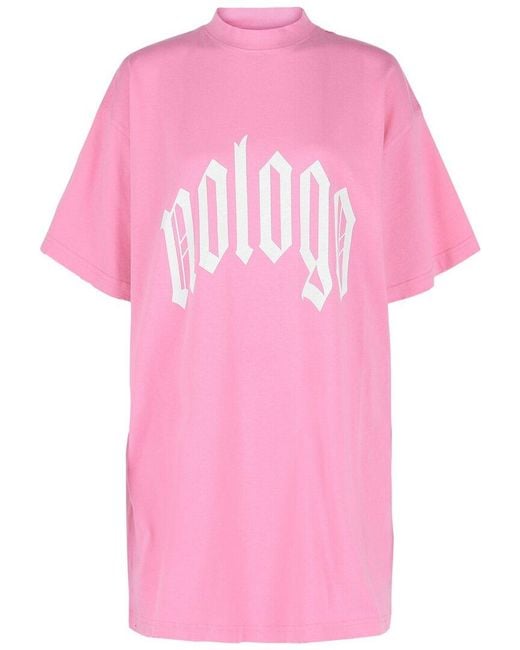 Balenciaga Pink Oversized No Logo T-Shirt