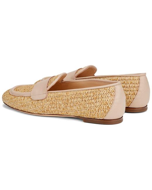 Agl Attilio Giusti Leombruni Natural Sheryl Raffia Leather Moccasin