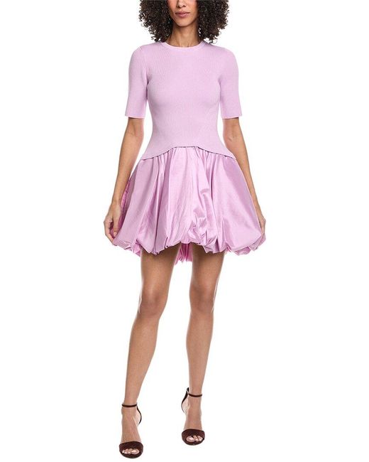 Jonathan Simkhai Pink Kenny Bubble Mini Dress