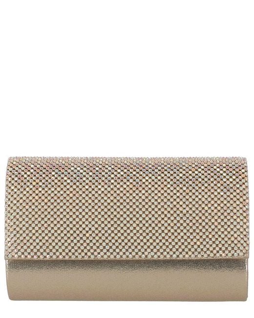 Jessica Mcclintock Natural Paloma Diamond Mesh Clutch