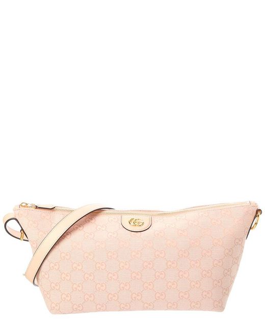 Gucci Pink Gg Logo Supreme Canvas & Leather Medium Vanity Case